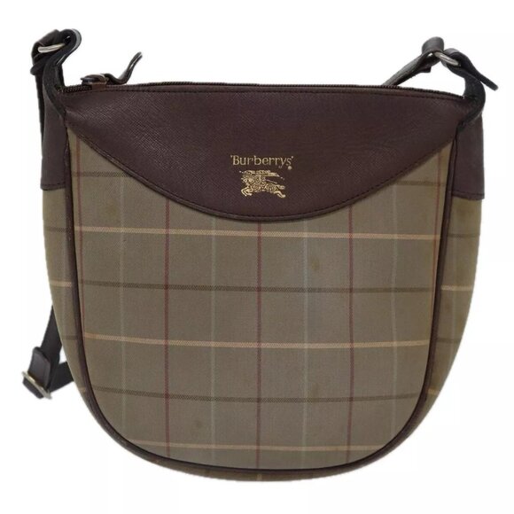 Burberrys Nova Check Shoulder Bag Canvas Beige Auth - Picture 6 of 16